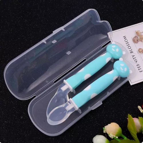 Set de Cubiertos de Silicona con Tapa Protectora