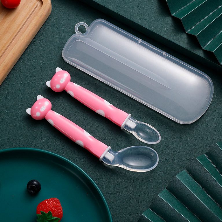 Set de Cubiertos de Silicona con Tapa Protectora